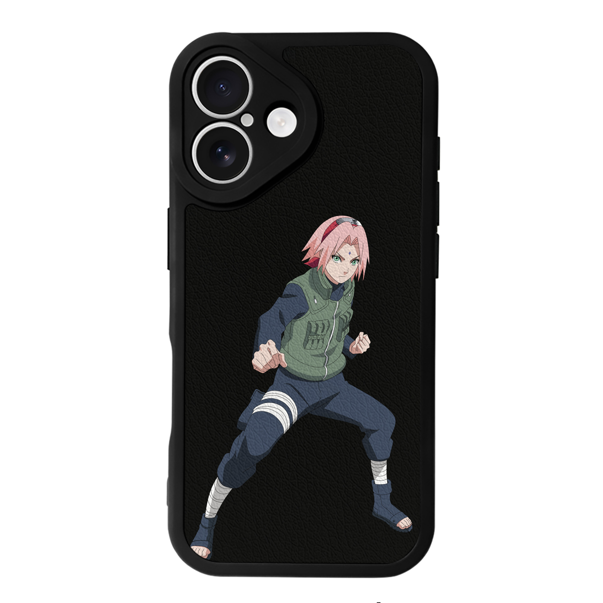（画像用） NARUTO -ナルト- 春野サクラ Haruno Sakura 【iPhone 16シリーズ対応】シリコンスマホケース（レザー調） 材質：シリコン